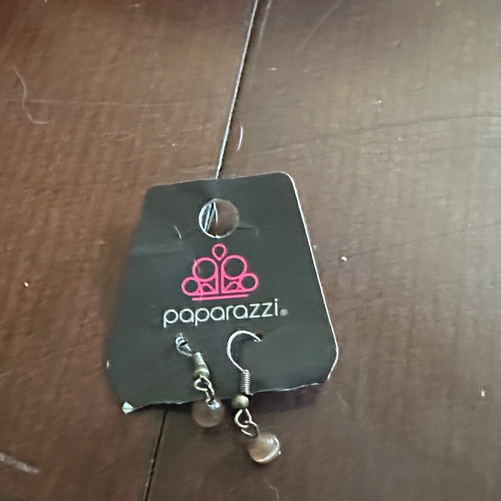 Paparazzi Elegant Brown Earrings